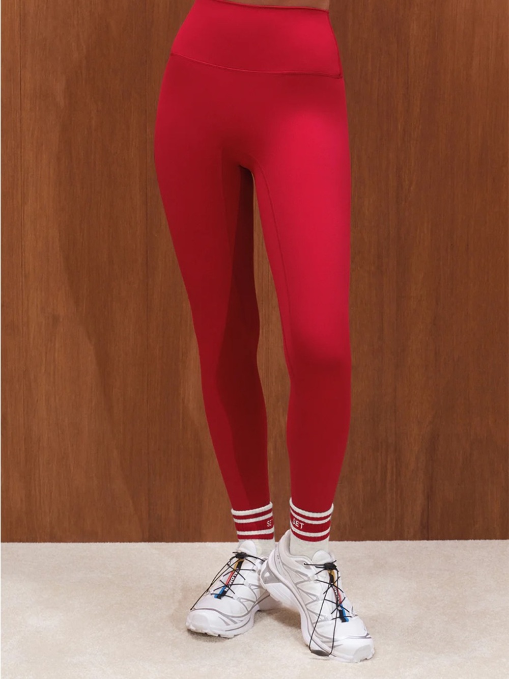 SET Active High-Waist Red Leggings